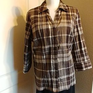 Croft & Barrow Accordian Pleat Blouse